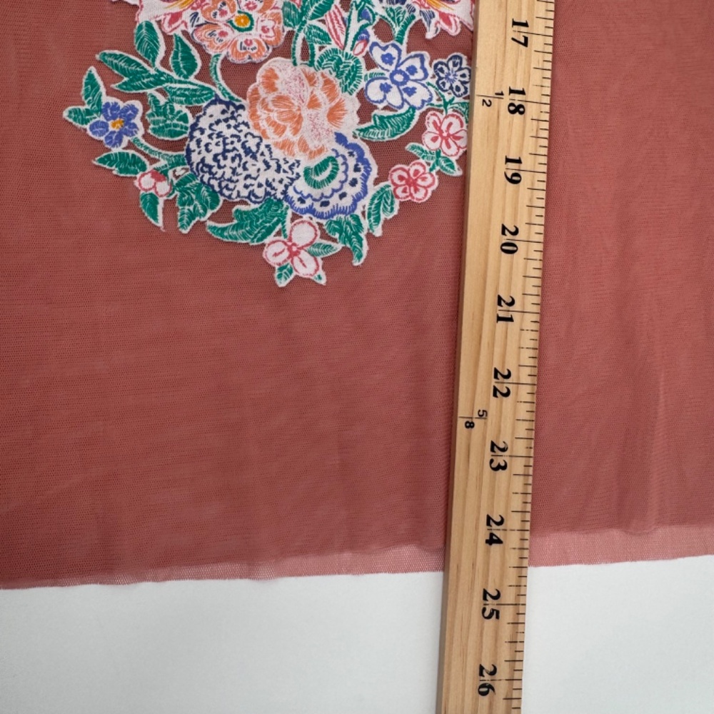 Zara Top Women Medium NEW Mesh Sheer Floral Fairy Whimsy Cottage Coquette Boho - Picture 10 of 11